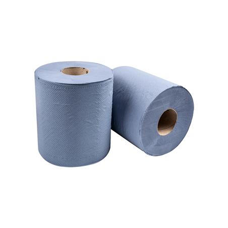 ESSUIE-MAINS "MAXI BARRIL" ECOLABEL 2 PLIS - 365 FEUILLES  20 G/M2 Ø 20x21,6 CM BLEU OUATE (6 UNITÉ)