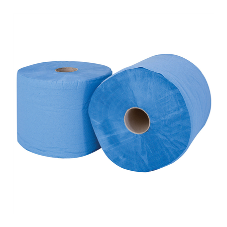 Image BOBINES BLEU 2 PLIS - 900 FEUILLES  20 G/M2 Ø31x24 CM BLEU OUATE (2 UNITÉ) #1