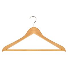 Image CINTRES STANDARD  44,5x1,2x23 CM NATUREL BOIS (48 UNITÉ) #1