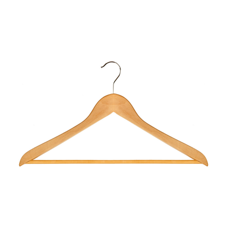 Image CINTRES STANDARD  44,5x1,2x23 CM NATUREL BOIS (48 UNITÉ) #1