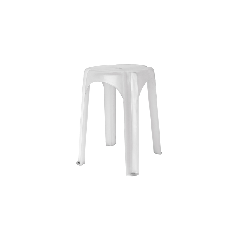 TABOURET SALLE DE BAINS  Ø 32x44 CM BLANC PP (1 UNITÉ)