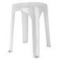 Image TABOURET SALLE DE BAINS  Ø 32x44 CM BLANC PP (1 UNITÉ) #1