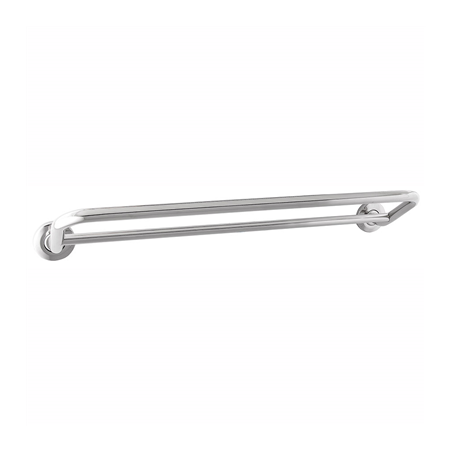 Image PORTE SERVIETTE BARRE DOUBLE 61x18 CM ARGENTE INOX (1 UNITÉ) #1