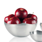 Image BOL POUR PAIN/FRUIT  Ø 24x10 CM ARGENTE INOX (1 UNITÉ) #1