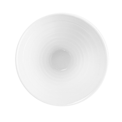Image BOLS CONIQUES STRIÉS 160 ML  Ø9,5x6,5 (h) CM BLANC PORCELAINE (6 UNITÉ) #3