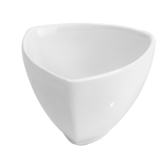 Image TRIANGULAR BOWL 220 ML 9,6x9,3x6,5 CM BLANC PORCELAINE (6 UNITÉ) #1
