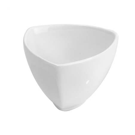 Image TRIANGULAR BOWL 220 ML 9,6x9,3x6,5 CM BLANC PORCELAINE (6 UNITÉ) #1