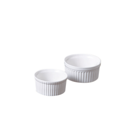 Image RAMEQUINS 90 ML Ø 6,6x3,4 CM BLANC PORCELAINE (12 UNITÉ) #1