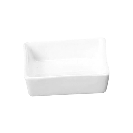 Image RÉCIPIENTS CARRÉS 'AKALA'  7,5x7,5x2,3 CM BLANC PORCELAINE (12 UNITÉ) #1