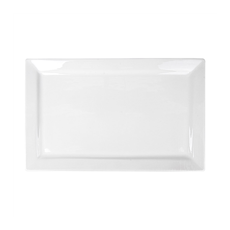 Image ASSIETTES RECTANGULAIRES  45x28 CM BLANC PORCELAINE (6 UNITÉ) #1