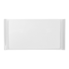 Image ASSIETTES RECTANGULAIRES  26x12,5x1,6 CM BLANC PORCELAINE (12 UNITÉ) #3
