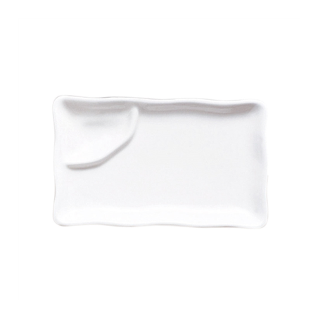 Image ASSIETTES RECTANGULAIRES 1 COMPARTIMENT 'AKALA'  25,5x15,5x3,5 CM BLANC PORCELAINE (6 UNITÉ) #1