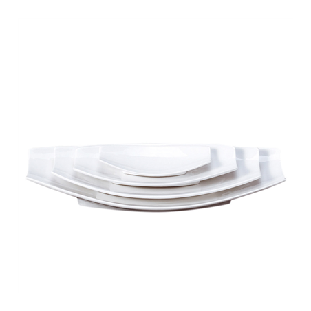 Image ASSIETTES BARQUETTE  41,2x21x6,3 CM BLANC PORCELAINE (2 UNITÉ) #1