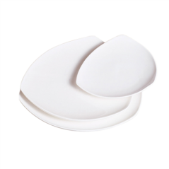 Image ASSIETTES TRIANGULAIRES 30,5x3,7 CM BLANC PORCELAINE (12 UNITÉ) #1