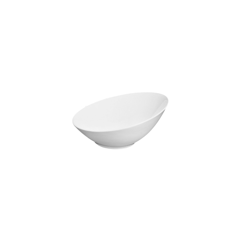 BOLS IRRÉGULIERS 1100 ML Ø 25,5x11,5 CM BLANC PORCELAINE (2 UNITÉ)
