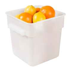 BAC ALIMENTAIRE 8 L 22,5x22,5x23 CM BLANC PP (1 UNITÉ)