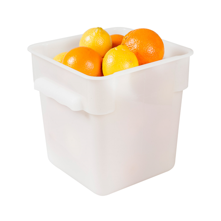 BAC ALIMENTAIRE 8 L 22,5x22,5x23 CM BLANC PP (1 UNITÉ)