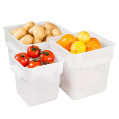 Image BAC ALIMENTAIRE 8 L 22,5x22,5x23 CM BLANC PP (1 UNITÉ) #3