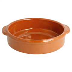 Image RÉCIPIENTS EN FAÏENCE AVEC ANSES 450 ML Ø 15x4,5 CM MARRON ROUGEATRE CERAMIQUE (20 UNITÉ) #1