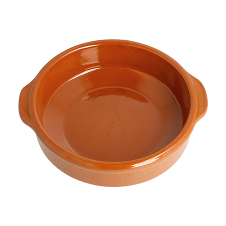 RÉCIPIENTS EN FAÏENCE AVEC ANSES 450 ML Ø 15x4,5 CM MARRON ROUGEATRE CERAMIQUE (20 UNITÉ)