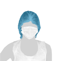 Image CHARLOTTES POUR CHEVEUX 40x16x16 CM BLEU AIRLAID (100 UNITÉ) #1