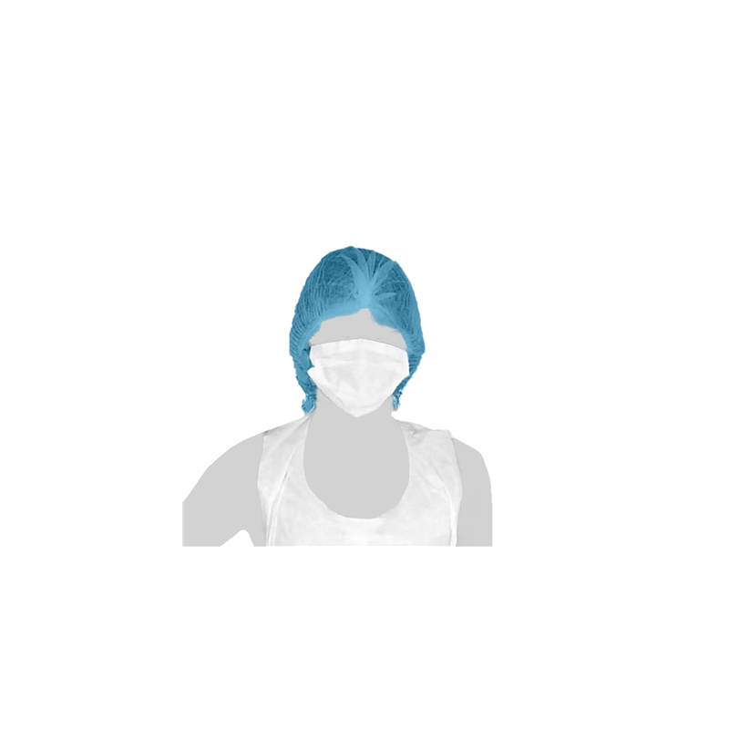 CHARLOTTES POUR CHEVEUX  40x16x16 CM BLEU AIRLAID (100 UNITÉ)