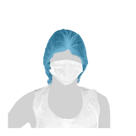 Image CHARLOTTES POUR CHEVEUX  40x16x16 CM BLEU AIRLAID (100 UNITÉ) #1