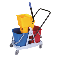 Image 2 SEAU AVEC PRESSE 15 L 62x40,5x86 CM ASSORTI HDPE (2 UNITÉ) #1