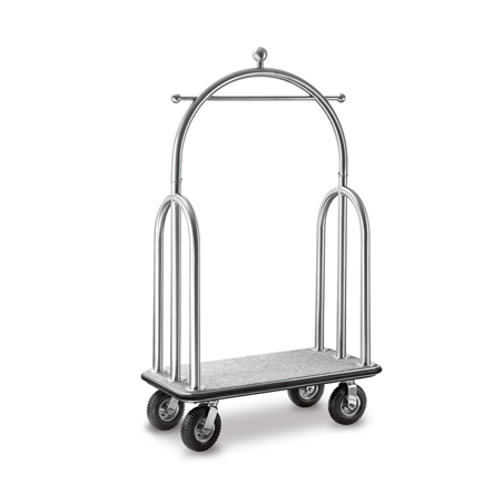 Image PORTE-VALISES DE LUXE AVEC COUPOLE 'ARROW'  112x61x187 CM ARGENTE INOX (1 UNITÉ) #1