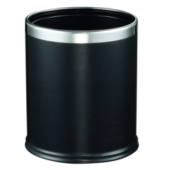 Image CORBEILLE CHAMBRES 'DELUXE' 9 L Ø 22,5x27 CM NOIR ACIER (1 UNITÉ) #1