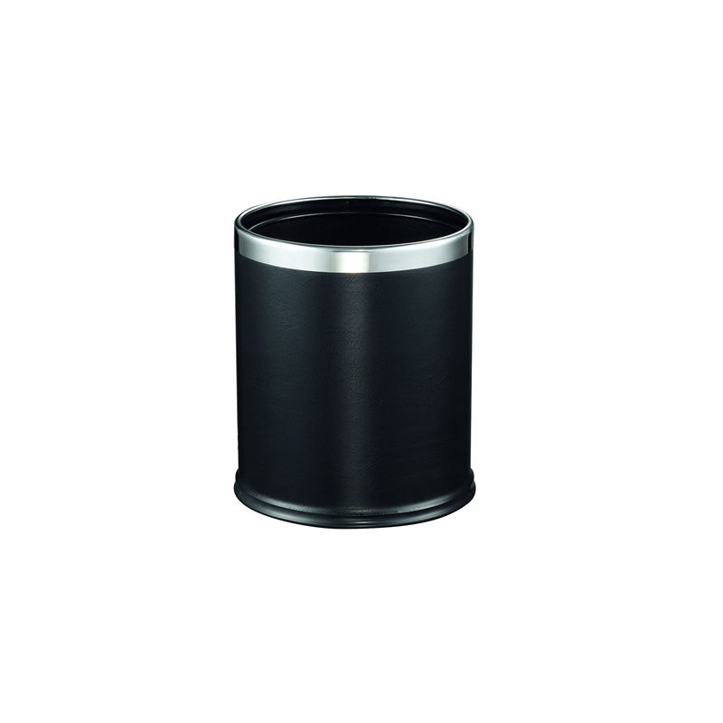 CORBEILLE CHAMBRES 'DELUXE' 9 L Ø 22,5x27 CM NOIR ACIER (1 UNITÉ)