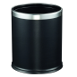 Image CORBEILLE CHAMBRES 'DELUXE' 9 L Ø 22,5x27 CM NOIR ACIER (1 UNITÉ) #1