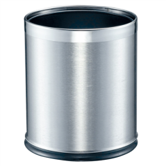 Image CORBEILLE CHAMBRES 'DELUXE' 9 L Ø 22,5x27 CM ARGENTE INOX (1 UNITÉ) #1