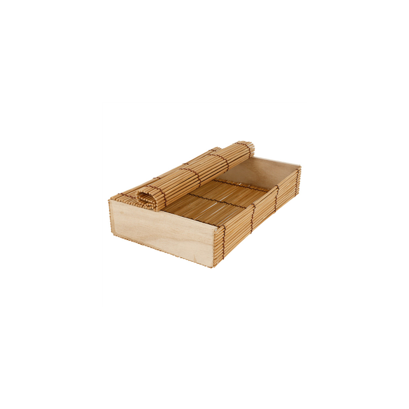 BOÎTE SUSHI  21x13x4,5 CM NATUREL BAMBOU (24 UNITÉ)