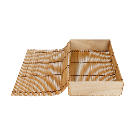 BOÎTE SUSHI  21x13x4,5 CM NATUREL BAMBOU (24 UNITÉ)
