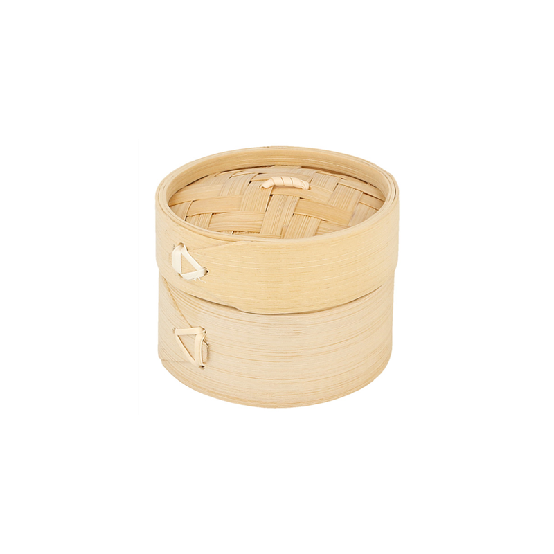 RÉCIPIENTS MINI DIM-SUM  Ø 8x6 CM NATUREL BAMBOU (10 UNITÉ)