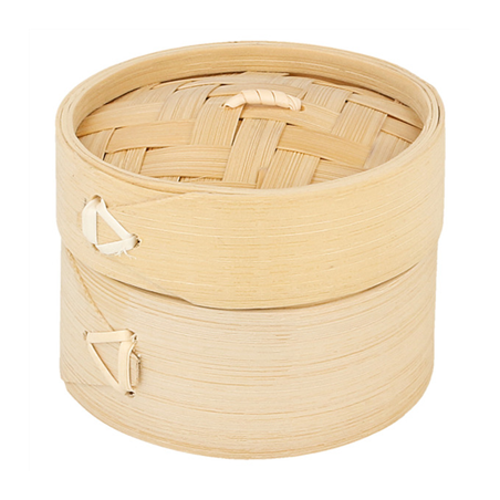 Image RÉCIPIENTS MINI DIM-SUM  Ø 8x6 CM NATUREL BAMBOU (10 UNITÉ) #1