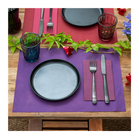 SETS DE TABLE 'SPUNBOND' 60 G/M2 30x40 CM VIOLET PP (800 UNITÉ)