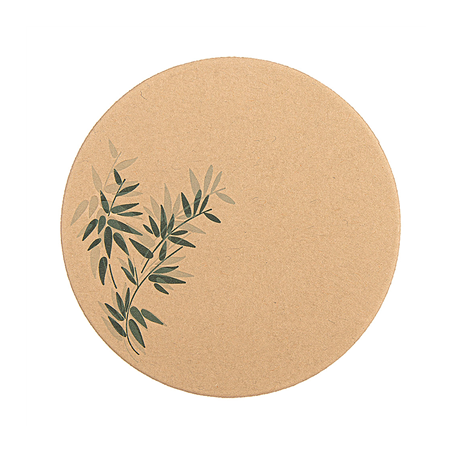 Image DESSOUS DE VERRE 'FEEL GREEN' 210 G/M2 Ø9 CM MARRON CARTON (6000 UNITÉ) #1