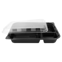 COFFRETS POUR REPAS 4 COMPART. 27x20,6x5 CM NOIR PP (300 UNITÉ)
