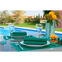 SERVIETTES 55 G/M2 40x40 CM VERT JAGUAR AIRLAID (700 UNITÉ)
