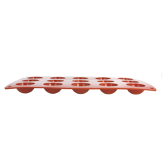 MOULE DEMI SPHÈRE Ø 4x2 CM  17,5x30 CM ROUGE SILICONE (1 UNITÉ)
