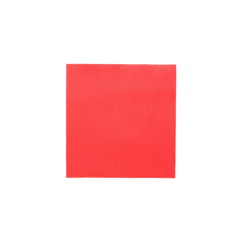 SERVIETTES ECOLABEL 'DOUBLE POINT' 18 G/M2 33x33 CM ROUGE OUATE (1200 UNITÉ)