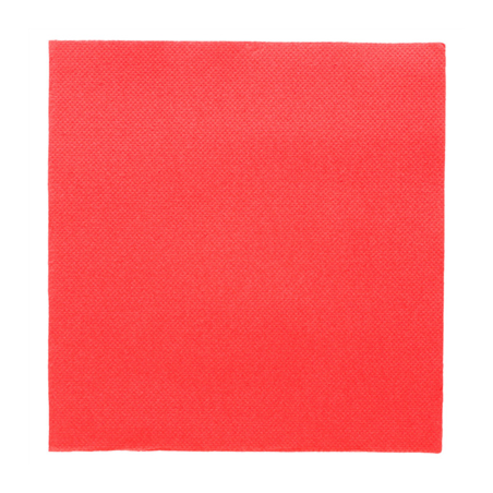 Image SERVIETTES ECOLABEL 'DOUBLE POINT' 18 G/M2 33x33 CM ROUGE OUATE (1200 UNITÉ) #1