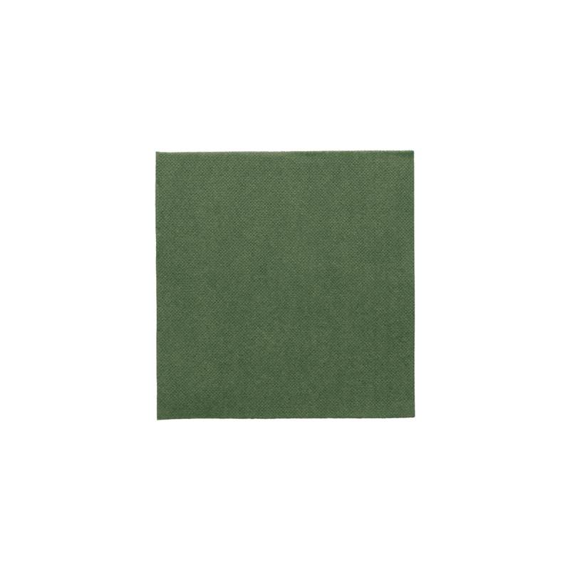 SERVIETTES ECOLABEL 'DOUBLE POINT' 18 G/M2 33x33 CM VERT JAGUAR OUATE (1200 UNITÉ)