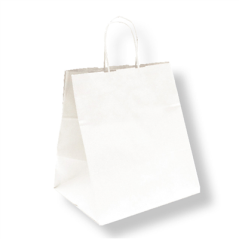 Image SACS SOS TRAITEUR AVEC ANSES 90 G/M2 26+20x27 CM BLANC CELLULOSE (250 UNITÉ) #1