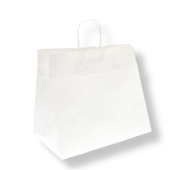 Image SACS SOS TRAITEUR AVEC ANSES 90 G/M2 32+21x28,5 CM BLANC CELLULOSE (250 UNITÉ) #1