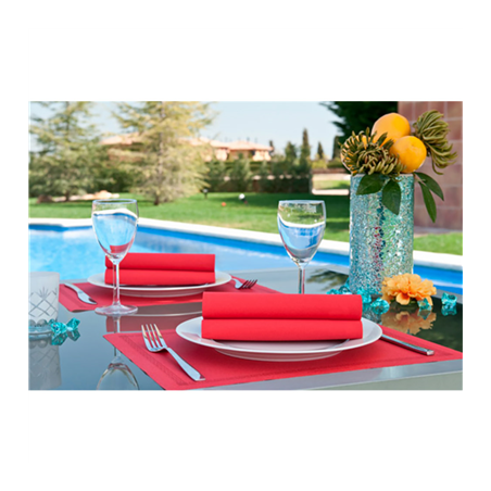 SERVIETTES  55 G/M2 40x40 CM ROUGE AIRLAID (700 UNITÉ)