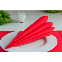 Image SERVIETTES  55 G/M2 40x40 CM ROUGE AIRLAID (700 UNITÉ) #3