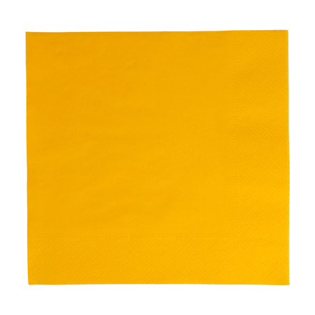 Image SERVIETTES ECOLABEL 2 PLIS  18 G/M2 39x39 CM JAUNE SOLEIL OUATE (1600 UNITÉ) #1